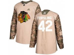 Chicago Blackhawks #42 Gustav Forsling Camo Authentic 2017 Veterans Day Stitched NHL Jersey