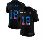 Minnesota Vikings #18 Justin Jefferson Multi-Color Black 2020 NFL Crucial Catch Vapor Untouchable Limited Jersey
