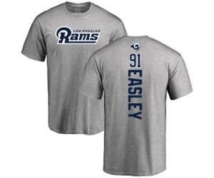 Los Angeles Rams #91 Dominique Easley Ash Backer T-Shirt