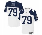 Dallas Cowboys #79 Trysten Hill Elite White Throwback Alternate Football Jersey
