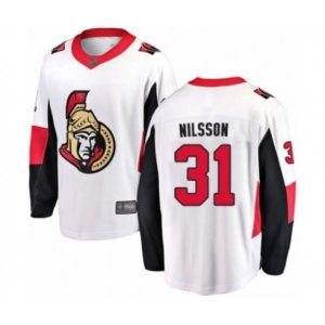 Ottawa Senators #31 Anders Nilsson Fanatics Branded White Away Breakaway Hockey Jersey