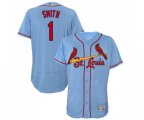 St. Louis Cardinals #1 Ozzie Smith Light Blue Alternate Flex Base Authentic Collection Baseball Jersey