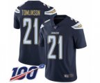 Los Angeles Chargers #21 LaDainian Tomlinson Navy Blue Team Color Vapor Untouchable Limited Player 100th Season Football Jersey