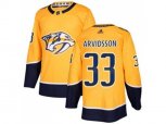 Nashville Predators #33 Viktor Arvidsson Yellow Home Authentic Stitched NHL Jersey