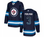Winnipeg Jets #3 Tucker Poolman Authentic Navy Blue Drift Fashion NHL Jersey