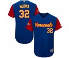 Venezuela Baseball #32 Jhondaniel Medina Royal Blue 2017 World Baseball Classic Authentic Team Jersey