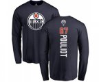 Edmonton Oilers #67 Benoit Pouliot Navy Blue Backer Long Sleeve T-Shirt