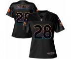 Women Cleveland Browns #28 E.J. Gaines Game Black Fashion Football Jersey