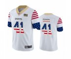 New Orleans Saints #41 Alvin Kamara White Independence Day Limited Football Jersey
