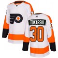 Philadelphia Flyers #30 Dustin Tokarski Authentic White Away NHL Jersey