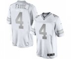 Green Bay Packers #4 Brett Favre Limited White Platinum Football Jersey