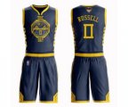 Golden State Warriors #0 D'Angelo Russell Swingman Navy Blue Basketball Suit Jersey - City Edition