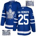 Toronto Maple Leafs #25 James Van Riemsdyk Authentic Royal Blue Fashion Gold NHL Jersey