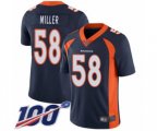 Denver Broncos #58 Von Miller Navy Blue Alternate Vapor Untouchable Limited Player 100th Season Football Jersey