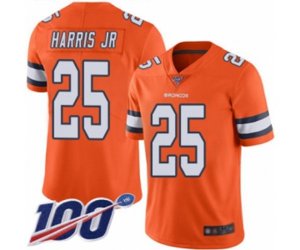 Denver Broncos #25 Chris Harris Jr Limited Orange Rush Vapor Untouchable 100th Season Football Jersey