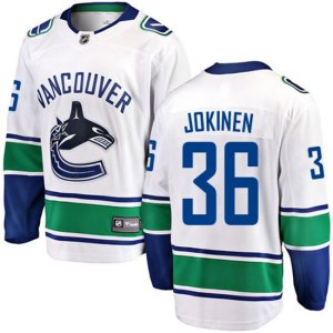 Vancouver Canucks #36 Jussi Jokinen Fanatics Branded White Away Breakaway NHL Jersey