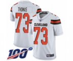 Cleveland Browns #73 Joe Thomas White Vapor Untouchable Limited Player 100th Season Football Jersey