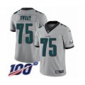 Philadelphia Eagles #75 Josh Sweat Limited Silver Inverted Legend 100th Season Football Jersey