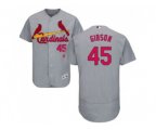 St.Louis Cardinals #45 Bob Gibson Grey Flexbase Authentic Collection Stitched Baseball Jersey