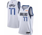 Dallas Mavericks #77 Luka Doncic 75th Anniversary White Stitched Basketball Jersey