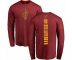 Cleveland Cavaliers #18 Matthew Dellavedova Maroon Backer Long Sleeve T-Shirt