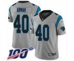 Carolina Panthers #40 Alex Armah Silver Inverted Legend Limited 100th Season Football Jersey