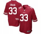 San Francisco 49ers #33 Roger Craig Game Red Team Color Football Jersey