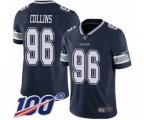 Dallas Cowboys #96 Maliek Collins Navy Blue Team Color Vapor Untouchable Limited Player 100th Season Football Jersey