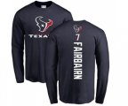 Houston Texans #7 Ka'imi Fairbairn Navy Blue Backer Long Sleeve T-Shirt
