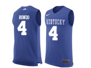 Men\'s Kentucky Wildcats Rajon Rondo #4 College Basketball Jersey - Royal Blue