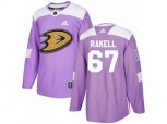 Adidas Anaheim Ducks #67 Rickard Rakell Purple Authentic Fights Cancer Stitched NHL Jersey