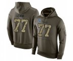 Tennessee Titans #77 Taylor Lewan Green Salute To Service Pullover Hoodie