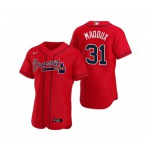 Atlanta Braves #31 Greg Maddux Nike Red Authentic 2020 Alternate Jersey