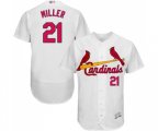 St. Louis Cardinals #21 Andrew Miller White Home Flex Base Authentic Collection Baseball Jersey
