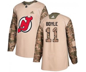 New Jersey Devils #11 Brian Boyle Authentic Camo Veterans Day Practice Hockey Jersey
