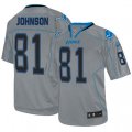 Detroit Lions #81 Calvin Johnson Elite Lights Out Grey NFL Jersey
