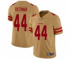 San Francisco 49ers #44 Tom Rathman Limited Gold Inverted Legend Football Jersey