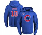 Chicago Cubs #10 Ron Santo Royal Team Color Primary Logo Pullover Hoodie