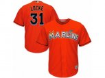 Miami Marlins #31 Jeff Locke Replica Orange Alternate 1 Cool Base MLB Jersey