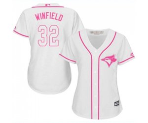 Women\'s Toronto Blue Jays #32 Dave Winfield Authentic White Fashion Cool Base Baseball Jersey