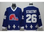 Quebec Nordiques #26 Peter Stastny Blue Throwback jerseys