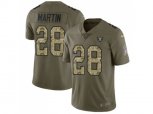 Oakland Raiders #28 Doug Martin Olive Camo Men Stitched NFL Limited 2017 Salute To Service Jersey
