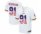 Washington Redskins #91 Ryan Kerrigan Elite White Road USA Flag Fashion Football Jersey
