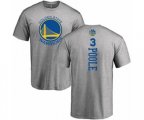 Golden State Warriors #3 Jordan Poole Ash Backer T-Shirt