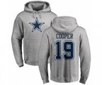 Dallas Cowboys #19 Amari Cooper Ash Name & Number Logo Pullover Hoodie
