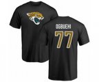 Jacksonville Jaguars #77 Cedric Ogbuehi Black Name & Number Logo T-Shirt