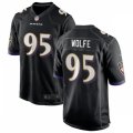 Baltimore Ravens #95 Derek Wolfe Nike Black Vapor Limited Player Jersey
