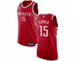 Houston Rockets #15 Clint Capela Authentic Red Road Basketball Jersey - Icon Edition