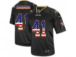 New Orleans Saints #41 Alvin Kamara Black Men Stitched NFL Elite USA Flag Fashion Jersey