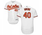 Baltimore Orioles #40 Jesus Sucre White Home Flex Base Authentic Collection Baseball Jersey